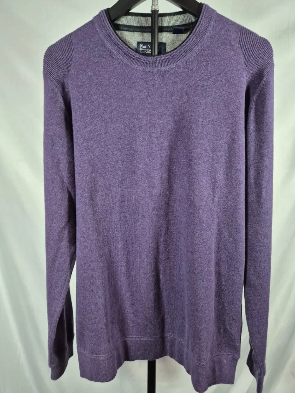 Nat Nast Luxury Originals Purple Cashmere Blend Sweater Men's Small